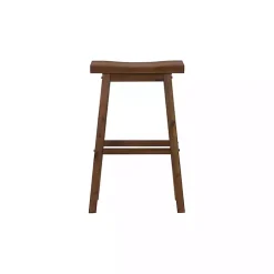 Kirklands Home Chestnut Wire Brush Saddle Bar Stools, Set of 2 Brown Best