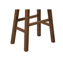Kirklands Home Chestnut Wire Brush Saddle Bar Stools, Set of 2 Brown Best