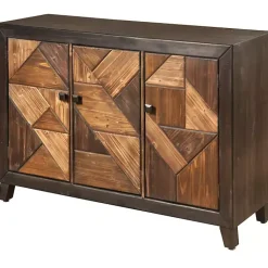 Kirklands Home Chevron 3-Door Wooden Credenza Online