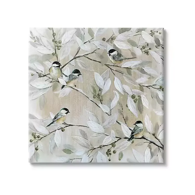 Kirklands Home Chickadee Birds on Branch Canvas Art Print, 30x30 Online