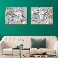 Kirklands Home Chickadee Blossoms Framed Canvas Prints, Set of 2 Outlet