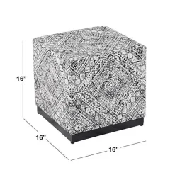 Kirklands Home Chinle Velvet Cube Ottoman Clearance