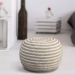 Poufs & Floor Cushions>Kirklands Home Chipper Braided Pouf