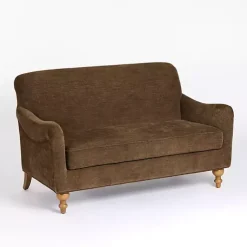 Kirklands Home Chocolate English Loveseat Brown New