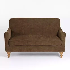 Kirklands Home Chocolate English Loveseat Brown New