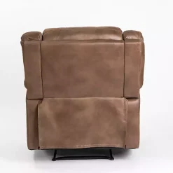 Kirklands Home Chocolate Faux Leather Barrett Recliner Brown Hot