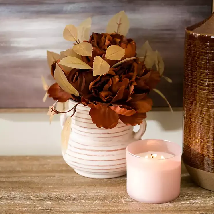 Arrangements & Greenery>Kirklands Home Chocolate Peony Arrangement in Vase Brown