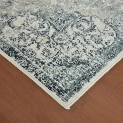 Kirklands Home Cholet Ivory Blue Medallion Area Rug, 7x9 Outlet