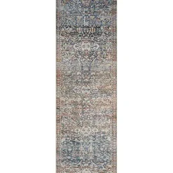 Kirklands Home Chris Loves Julia x Loloi Jules Dark Blue Rug, 2x9 New