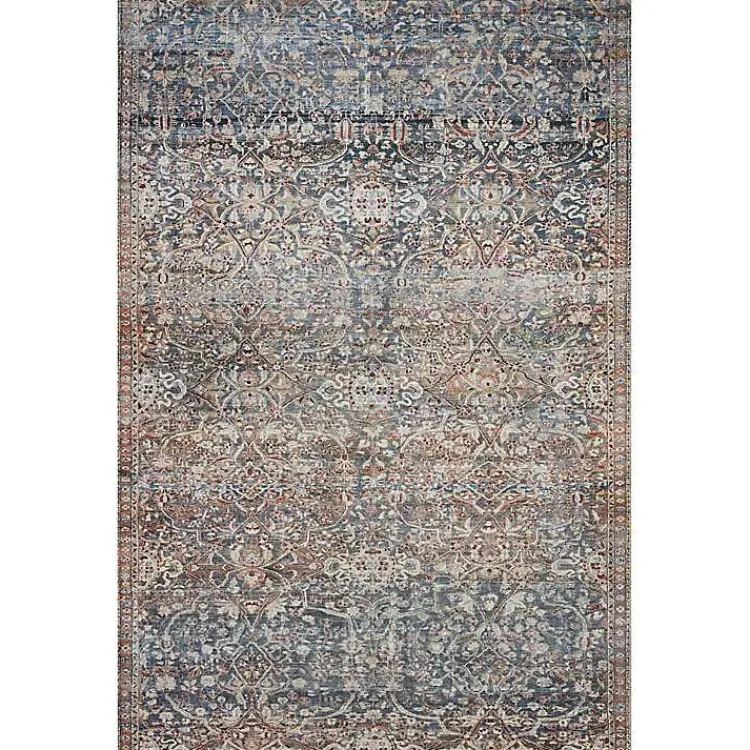 Kirklands Home Chris Loves Julia x Loloi Jules Dark Blue Rug, 2x9 New