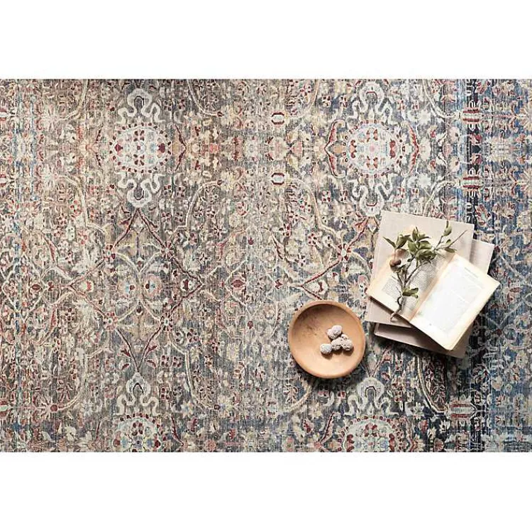 Kirklands Home Chris Loves Julia x Loloi Jules Dark Blue Rug, 2x9 New