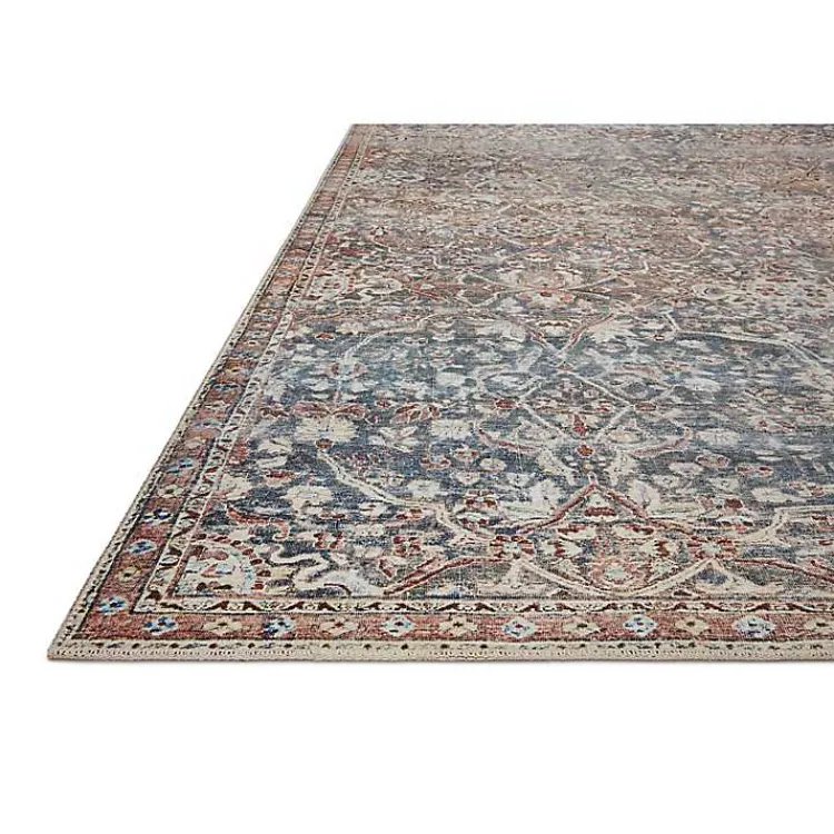 Kirklands Home Chris Loves Julia x Loloi Jules Dark Blue Rug, 2x9 New
