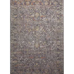 Kirklands Home Chris Loves Julia x Loloi Rosemarie Coal Rug, 6x9 New