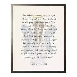 Christmas Art & Wall Decor>Kirklands Home Christmas Angel Verse Framed Print White