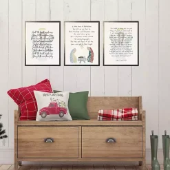 Christmas Art & Wall Decor>Kirklands Home Christmas Angel Verse Framed Print White