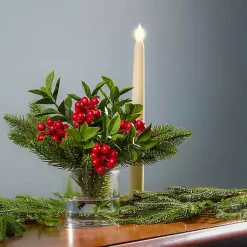 Christmas Arrangements & Garland>Kirklands Home Christmas Berry & Pine Faux Water Arrangement