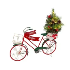 Statues & Figurines>Kirklands Home Christmas Bicycle with Pre-Lit Tree