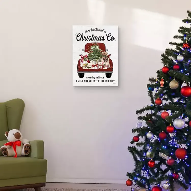 Christmas Art & Wall Decor>Kirklands Home Christmas Co. Truck Canvas Art Print