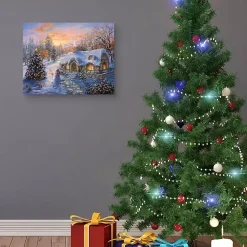 Christmas Art & Wall Decor>Kirklands Home Christmas Cottage Canvas Art Print Multi