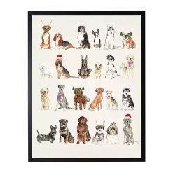 Christmas Art & Wall Decor>Kirklands Home Christmas Dog Grid Framed Art Print