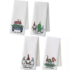 Christmas Dining & Entertaining>Kirklands Home Christmas Gnomes Tea Towels, Set of 4