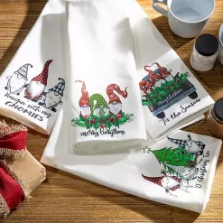 Christmas Dining & Entertaining>Kirklands Home Christmas Gnomes Tea Towels, Set of 4