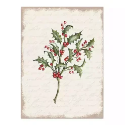 Christmas Art & Wall Decor>Kirklands Home Christmas Holly Canvas Art Print