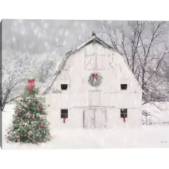 Christmas Art & Wall Decor>Kirklands Home Christmas in the Country Canvas Art Print White