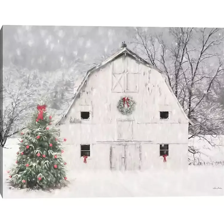Christmas Art & Wall Decor>Kirklands Home Christmas in the Country Canvas Art Print White
