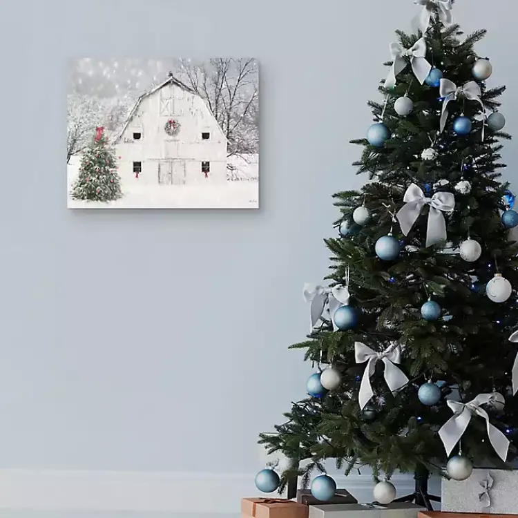 Christmas Art & Wall Decor>Kirklands Home Christmas in the Country Canvas Art Print White