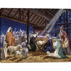 Christmas Art & Wall Decor>Kirklands Home Christmas Nativity Canvas Art Print