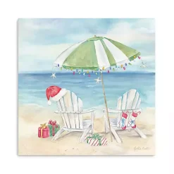 Christmas Art & Wall Decor>Kirklands Home Christmas on the Beach Canvas Art Print, 20x20 in.