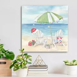 Christmas Art & Wall Decor>Kirklands Home Christmas on the Beach Canvas Art Print, 20x20 in.