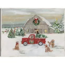 Christmas Decorations>Kirklands Home Christmas On The Farm Framed Art Print Multi