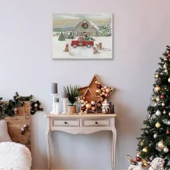 Christmas Decorations>Kirklands Home Christmas On The Farm Framed Art Print Multi