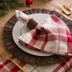 Christmas Dining & Entertaining>Kirklands Home Christmas Orchard Plaid Napkins, Set of 6 Multi