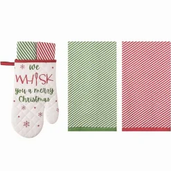 Kirklands Home Christmas 3-pc. Oven Mitt and Kitchen Towel Set Online