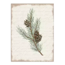Christmas Art & Wall Decor>Kirklands Home Christmas Pine and Cone Canvas Art Print