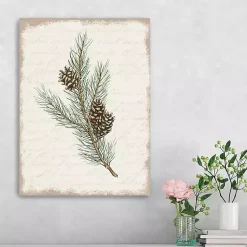 Christmas Art & Wall Decor>Kirklands Home Christmas Pine and Cone Canvas Art Print