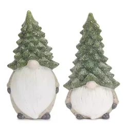 Christmas Decorations>Kirklands Home Christmas Pinetree Gnome Figurines, Set of 2