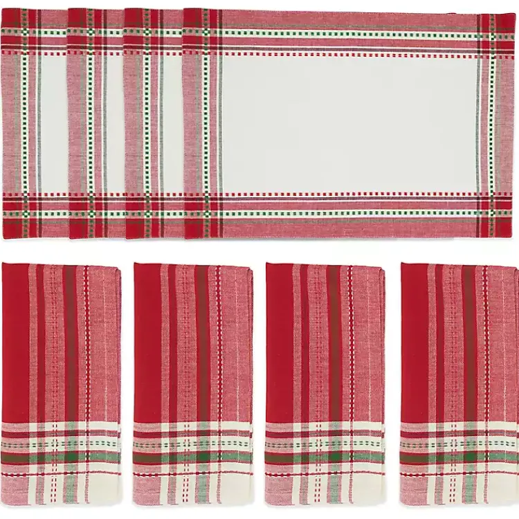 Christmas Dining & Entertaining>Kirklands Home Christmas Plaid 8-pc. Placemat & Napkin Set