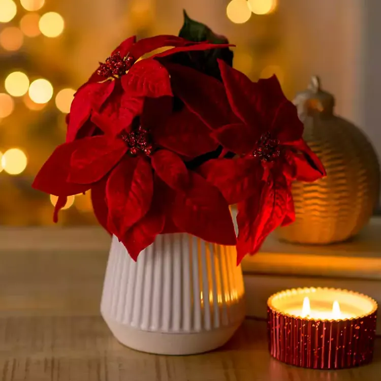 Arrangements & Greenery>Kirklands Home Christmas Poinsettia Arrangement Red