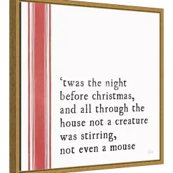 Christmas Art & Wall Decor>Kirklands Home Christmas Quote Left Stripe Canvas Wall Plaque