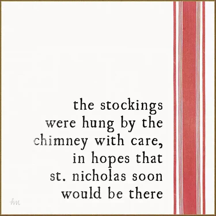 Christmas Art & Wall Decor>Kirklands Home Christmas Quote Right Stripe Canvas Wall Plaque
