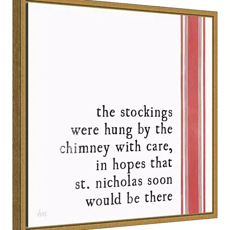 Christmas Art & Wall Decor>Kirklands Home Christmas Quote Right Stripe Canvas Wall Plaque