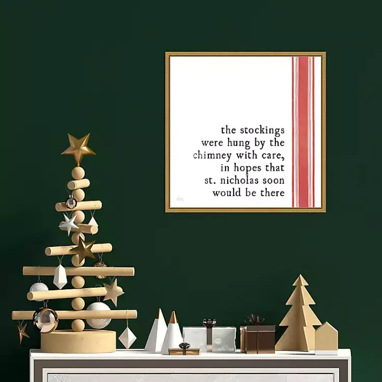 Christmas Art & Wall Decor>Kirklands Home Christmas Quote Right Stripe Canvas Wall Plaque