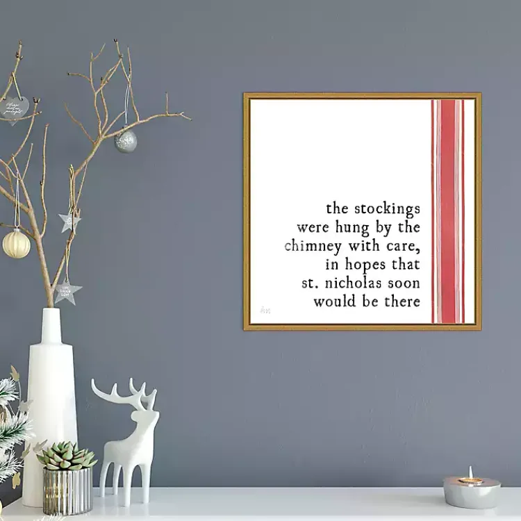 Christmas Art & Wall Decor>Kirklands Home Christmas Quote Right Stripe Canvas Wall Plaque