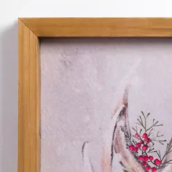 Christmas Art & Wall Decor>Kirklands Home Christmas Reindeer with Greenery Wall Plaque
