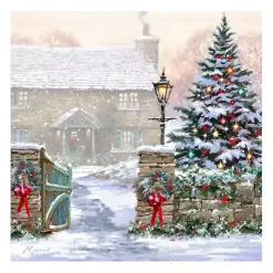 Christmas Art & Wall Decor>Kirklands Home Christmas Snowfall Canvas Art Print White