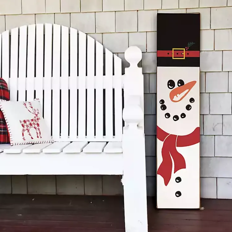 Outdoor Christmas Decorations>Kirklands Home Christmas Snowman Leaner Decoration